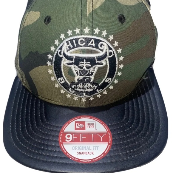 Chicago Bulls New Era 9FIFTY Camo Print Snapback Hat - Picture 1 of 10